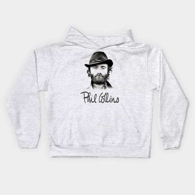 Phil Collins - Vintage Kids Hoodie by tamisanita